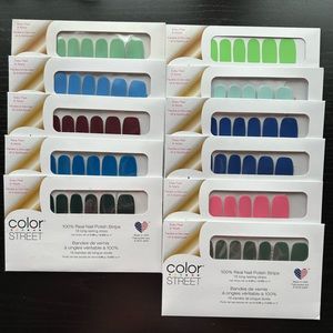 Color Street SOLIDS AND PEDICURES lot